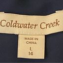 Coldwater Creek  navy, light grey and black, flowy A-line skirt. Size Large. EUC Photo 8