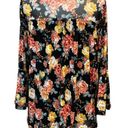 Brooks BOBBIE  Ladies Boho Floral Mesh Overlay Bell Sleeve Popover Tunic Blouse Photo 2