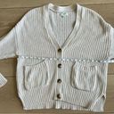 Aerie Chunky Knit Button Front Boyfriend Cardigan Oatmeal Women's Small Photo 4