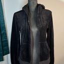 Juicy Couture Y2K  Black VELOUR Jacket CHOOSE JUICY GOLD BLING Sz L Photo 9