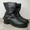 Harley Davidson  black leather silver buckle motorcycle riding boots size 8.5 Photo 0