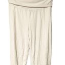 Ralph Lauren  Polo Size Medium White Terry Cloth Fold Over Gaucho Cropped Pant Photo 0