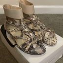 Nine West Snakeskin Gladiator Sandals Photo 0