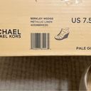 Michael Kors Michael  Berkeley Metallic Linen Wedge Size 7.5 Photo 9