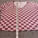 belle du jour Juniors Pink Floral Checkered V-Neck Short Sleeve Fitted Crop Top Photo 7