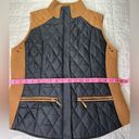 Krass&co Montana  Cognac Brown/Tan & Black Quilted Vest - Small Photo 9