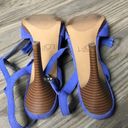 Loft  Ann Taylor leather heeled sandals kitten heel Photo 5