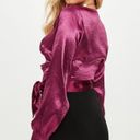 Missguided NWT  Pink Satin Wrap Blouse Photo 1