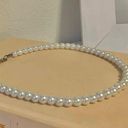 American Vintage Vintage “Venya” Pearl Necklace Hand Knotted Silver Tone Pearlcore Elegant Style Photo 2