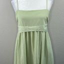 Vince  Sweet Grass Green Bow-Back Pleated Square Neck Midi Dress Medium NWT Photo 5