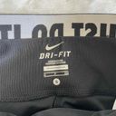 Nike  Black High Rise Straight Leg Cropped Pants Women's Small Photo 4