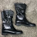 Stuart Weitzman  Black Leather Faux Fur Lined Rain Winter Boots Size US5 EU35 Photo 4