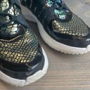 DKNY  Womens Lynzie Sneakers Shoes Multicolor Low Top Snake Print Leather 7.5 M Photo 2