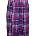 Orvis  Skirt Womens 10 Purple Plaid A-Line Vintage Bohemian Preppy Academia Photo 0