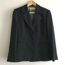 Tahari ‎ Black Blazer Striped Button Down Jacket Womens Size 6P Petite Work Photo 0