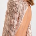 Lulus Lulu’s Rose Gold Sequin Fringe Mini Dress  Photo 3