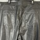 Terra & Sky  Black Pleather‎ Skinny Pants Size 2X Photo 5