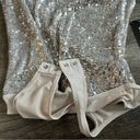 EXPRESS  NWT Sequin Deep V-Neck Thong Bodysuit Size XS Photo 4