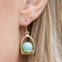 Amryllis Boho Turquoise And Gold Earrings Photo 1