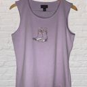 Bit & Bridle  embellished tank top purple large Photo 0