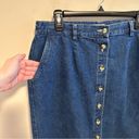 Cabin creek  y2k 90s Midi Button Front Denim Jean Skirt Photo 2