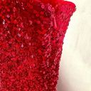 La Femme  Hot Pink Strapless Sequin Long Prom Gown Dress Rhinestone Accent 0 Photo 6