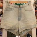 American Apparel Light Wash Jean Shorts Photo 2