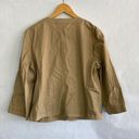 Talbots 🛍4/$20  Tan Ruffle Jacket 3/4 Sleeve Blazer Jacket Size 12 Photo 2