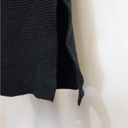 Cyrus  Black Knit Ribbed Open Front Long Sleeve Duster Cardigan Sweater Photo 4