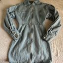 Denim zip up long sleeve mini dress Size XS Photo 0