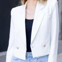 Generation Love  Women's Clara Cropped Blazer XLARGE White Office Modern Nautical Photo 1