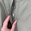 DKNY NEW  Button Front Wide Leg Crop Pant Capri Green Size 10 Photo 6
