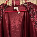 Delicates Sophia By  Woman Size 2x Sexy Burgundy Kimono Robe Silky Photo 1