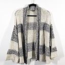 Vince  gray & ivory striped knit cardigan Photo 0