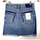 Hidden Jeans NWT  Payton Color Block Blue Denim Mini Skirt Sz S Photo 1