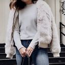 Banana Republic  Faux Fur Bomber Jacket Mob Wife L Photo 1