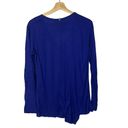 Trina Turk  Royal Blue V-Neck Long Sleeve T-Shirt M Photo 1