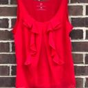 New York & Co. red Ruffle blouse  Photo 0