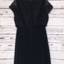 LC Lauren Conrad Lauren Conrad NWT Size 14 Black Tiered Embellished Floral Overlay Dress Photo 3