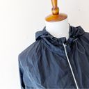 Champion  Black Zippered Hooded Windbreaker Rain Wind Running Jacket Size Small Photo 2