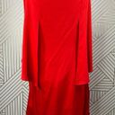 Milly  Grace Cape Flutter Sleeve Mini Dress Red Photo 6