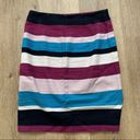 Loft  Purple Striped Pencil Skirt / High Waisted / Size 2P Photo 3