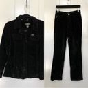 Guess Vintage  Black Velvet 90s Y2K Classic Retro Jacket Pants Matching Set S Photo 1