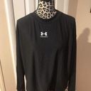 Under Armour  women's Rival Terry oversized Crew sweatshirt Black Loose Sz L  New Photo 0