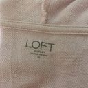 Loft  Women's French Terry V-Neck Cropped Cotton Blend Hoodie Sweatshirt Pink - M Photo 3