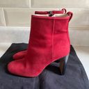 Rag and Bone Red Suede Ankle Boots Photo 4