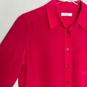 Equipment  Femme Straight Point Collar Silk Button Up Shirt in Pink Size Small Photo 4