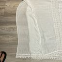 Cute Options NWT  White Midi Lightweight Bathing Suit Cover With Crochet Detail S Photo 6