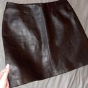 Cache Brown Genuine Leather Skirt Photo 1