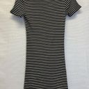 Brandy Melville  Striped Black & White Ribbed Knit Dress - XS/S Photo 2